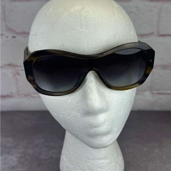 Chanel Acetate Crystal CC Shield Sunglasses 5497-B-A - Picture 4 of 14